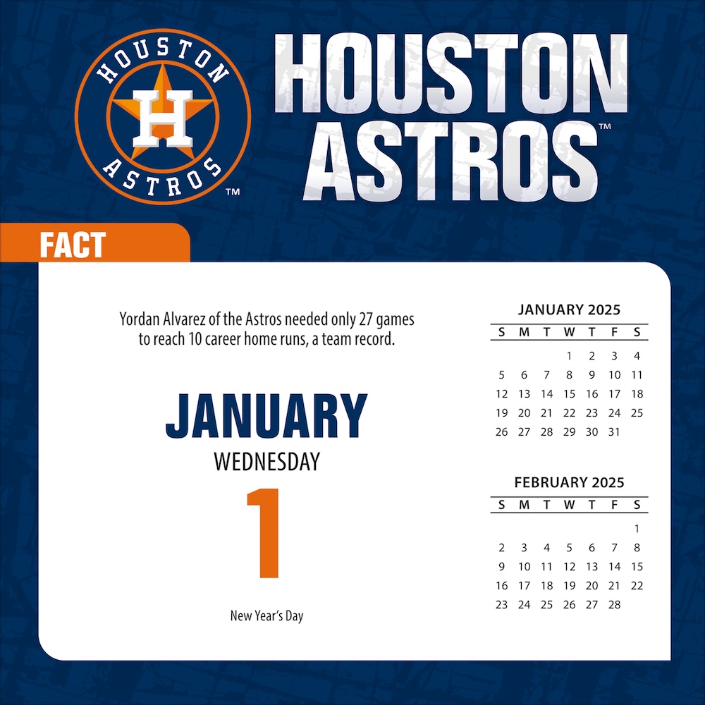 Houston Astros 2025 MLB Page-A-Day Box Calendar