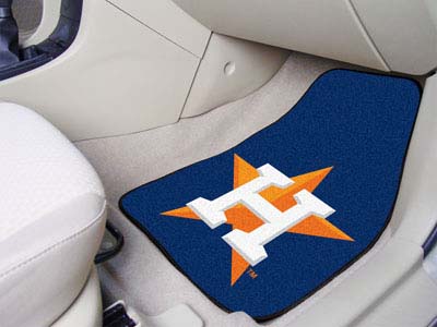 Houston Astros Car Floor Mats 18 x 27 Carpeted-Pair