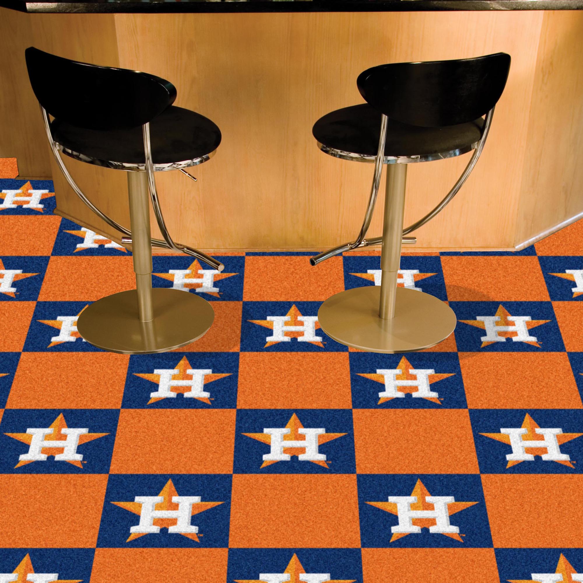 Houston Astros Carpet Tiles 18x18 in.