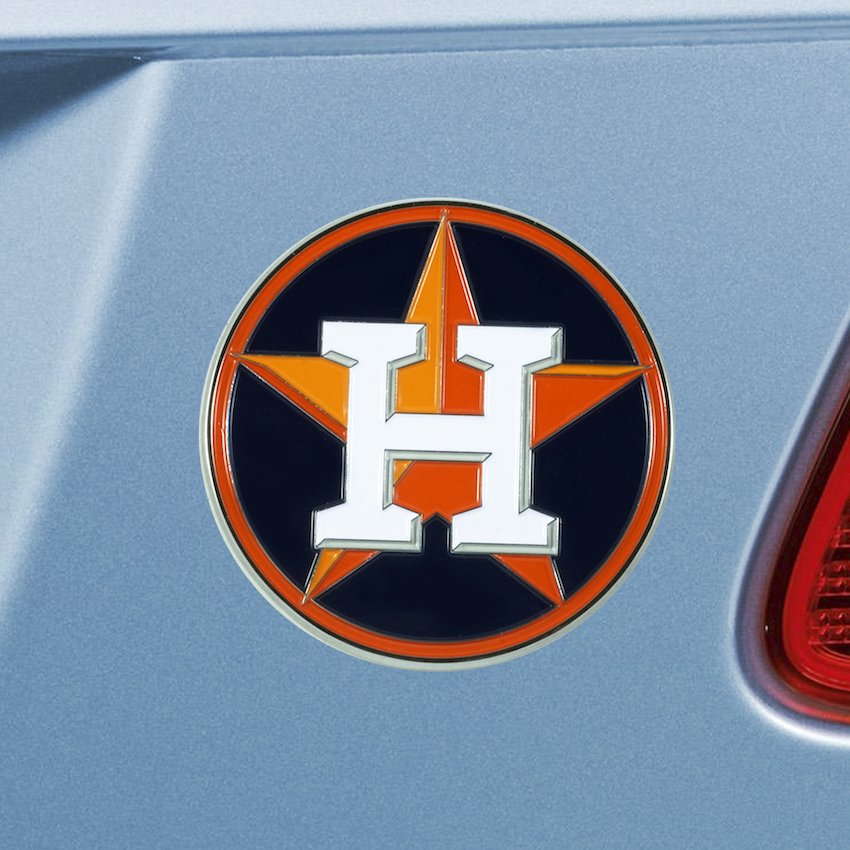 Houston Astros Color Metal Auto Emblem