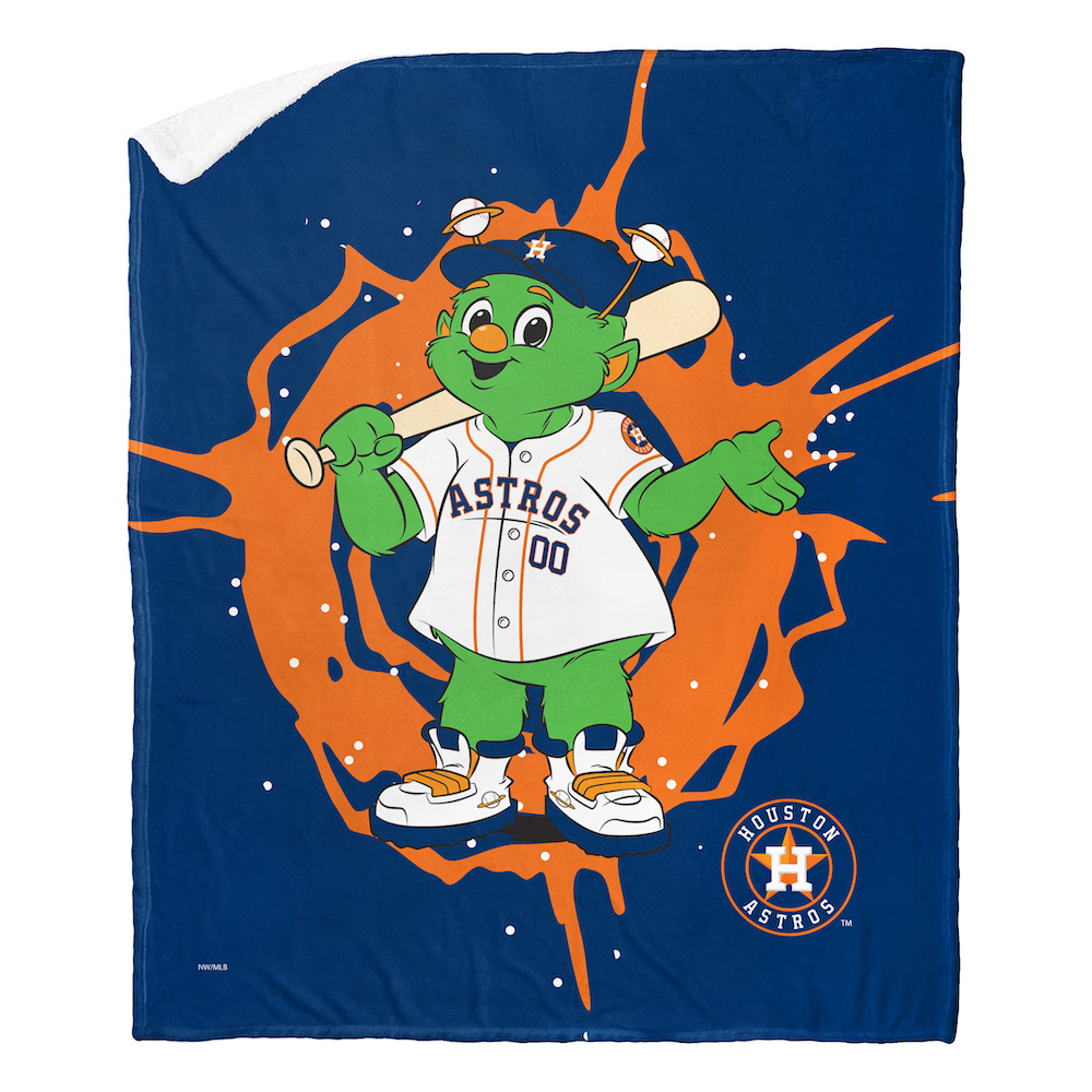 Houston Astros MASCOT Silk Sherpa Throw Blanket