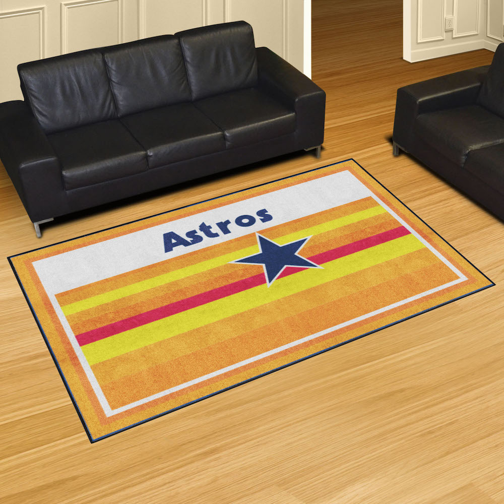 Houston Astros MLBCC Vintage 5x8 Area Rug Throwback Logo