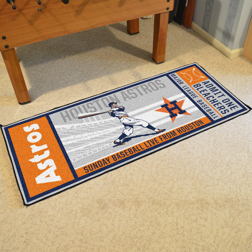 Houston Astros MLBCC Vintage 30 x 72 Game Ticket Carpet Runner