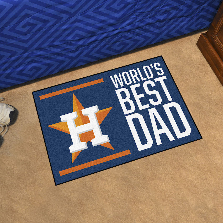 Houston Astros 20 x 30 WORLDS BEST DAD Floor Mat