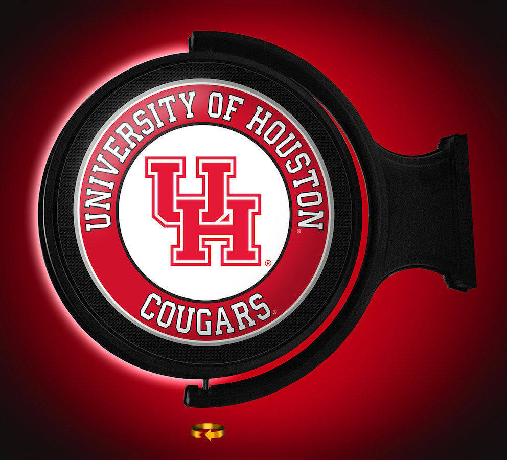 Houston Cougars LED Rotating Wall Sign ~ BLACK