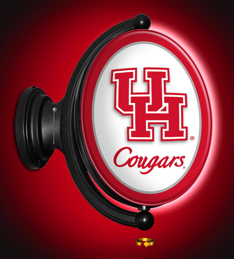 Houston Cougars LED Rotating Wall Sign ~ OVAL COOGS