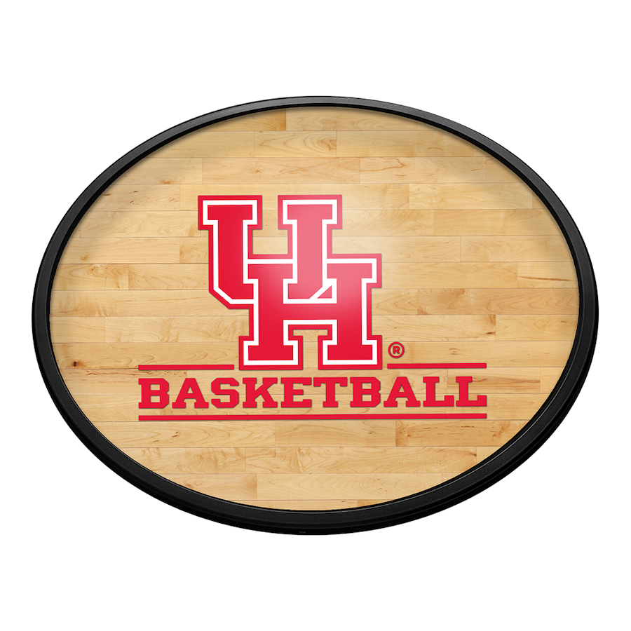 Houston Cougars HARDWOOD Slimline LED Wall Sign ~ OVAL