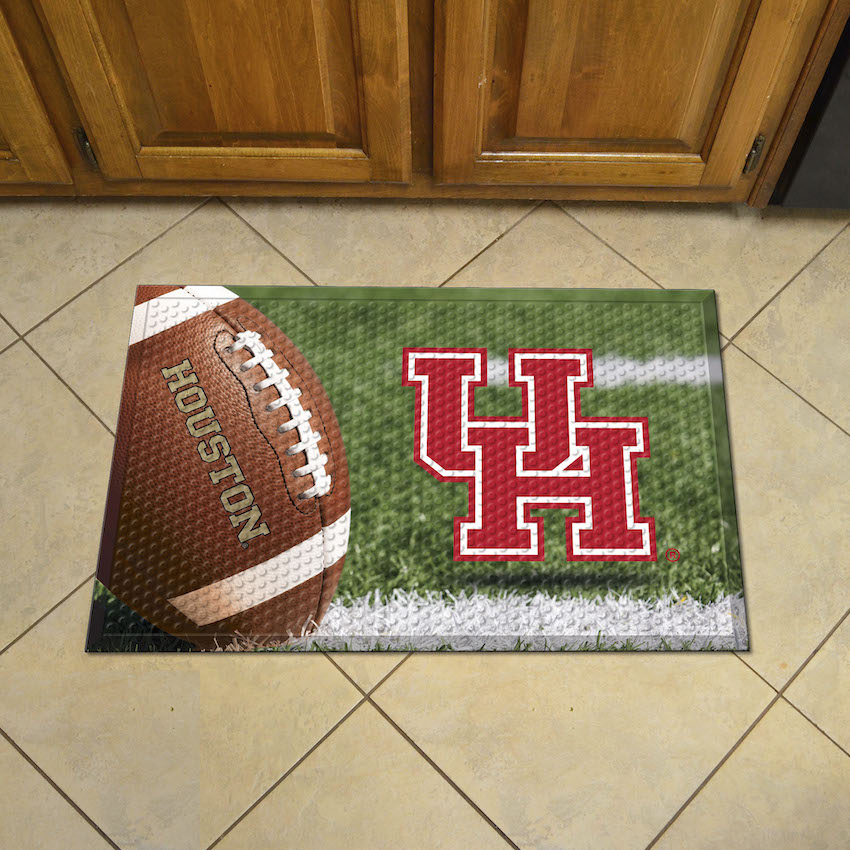 Houston Cougars Ball Style SCRAPER Door Mat