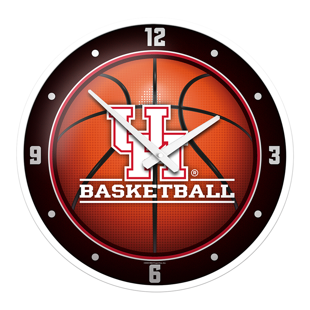 Houston Cougars Modern Disc BASKETBALL Wall Clock