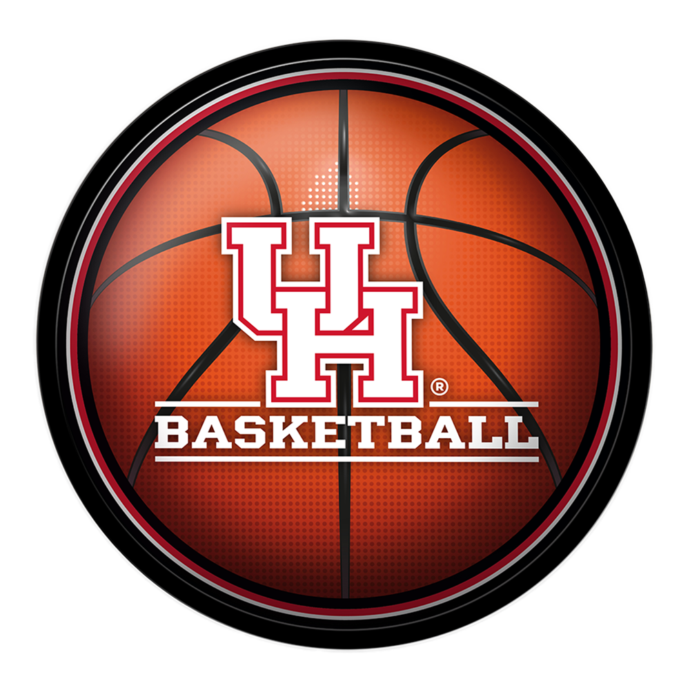 Houston Cougars Modern Disc BASKETBALL Wall Sign