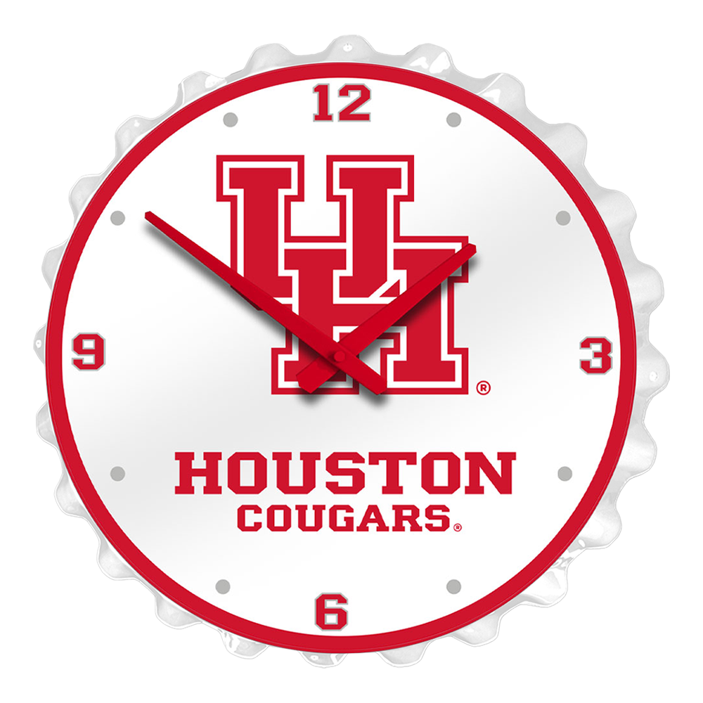 Houston Cougars Bottle Cap Wall Clock