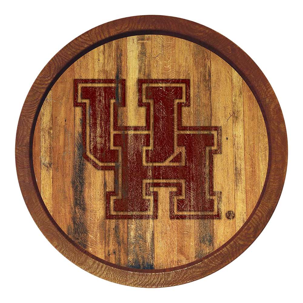 Houston Cougars Branded FAUX Barrel Top Sign