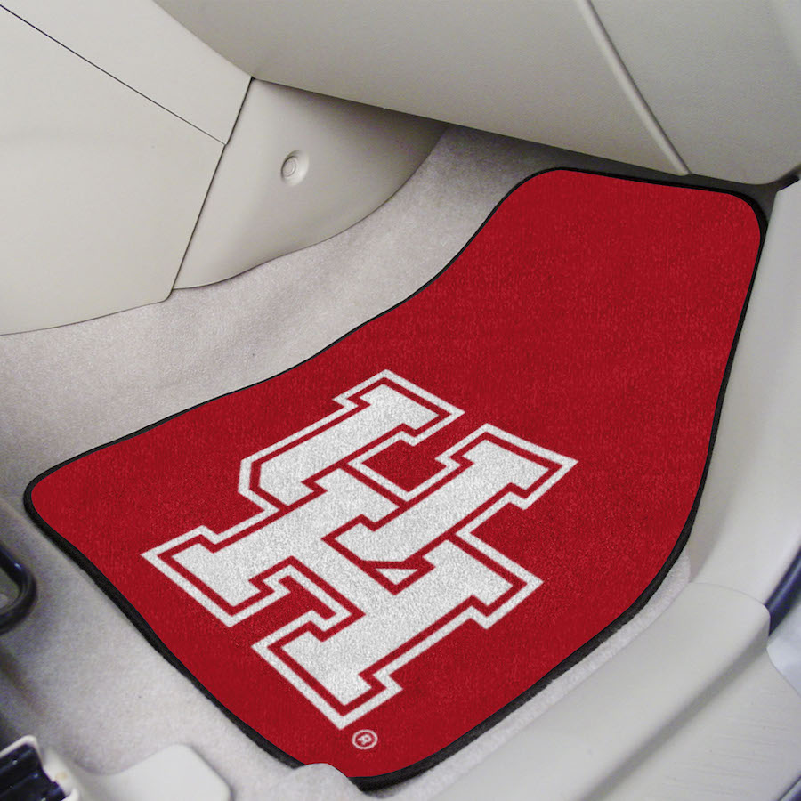 Houston Cougars Car Floor Mats 18 x 27 Carpeted-Pair