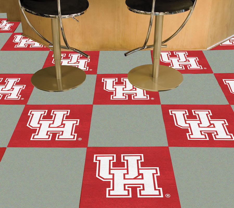 Houston Cougars Carpet Tiles 18x18 in.