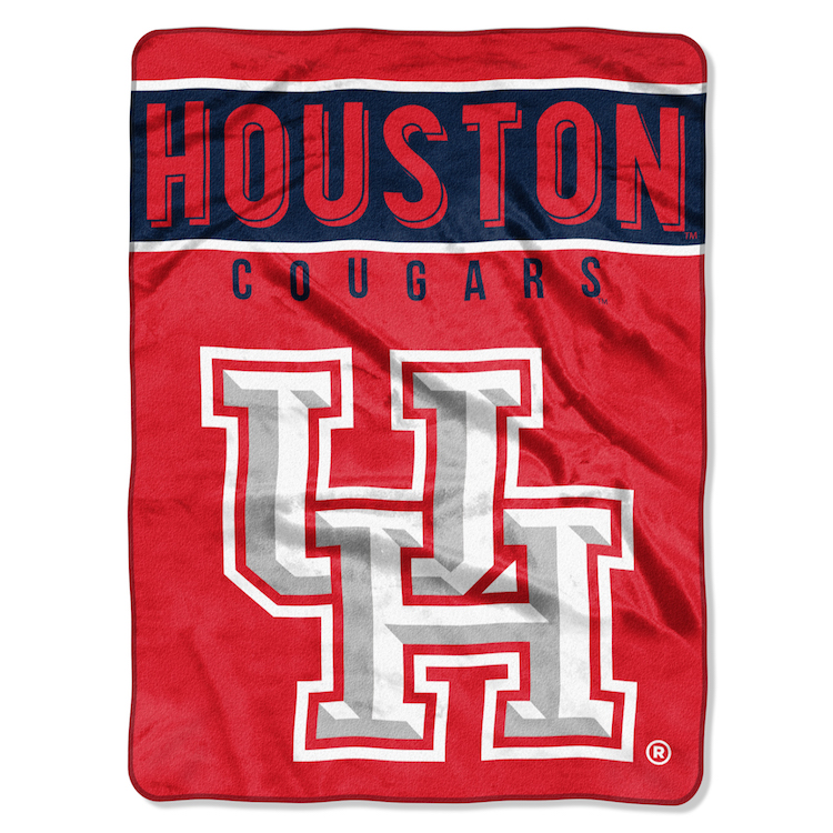 Houston Cougars Large Plush Fleece OVERTIME 60 x 80 Blanket