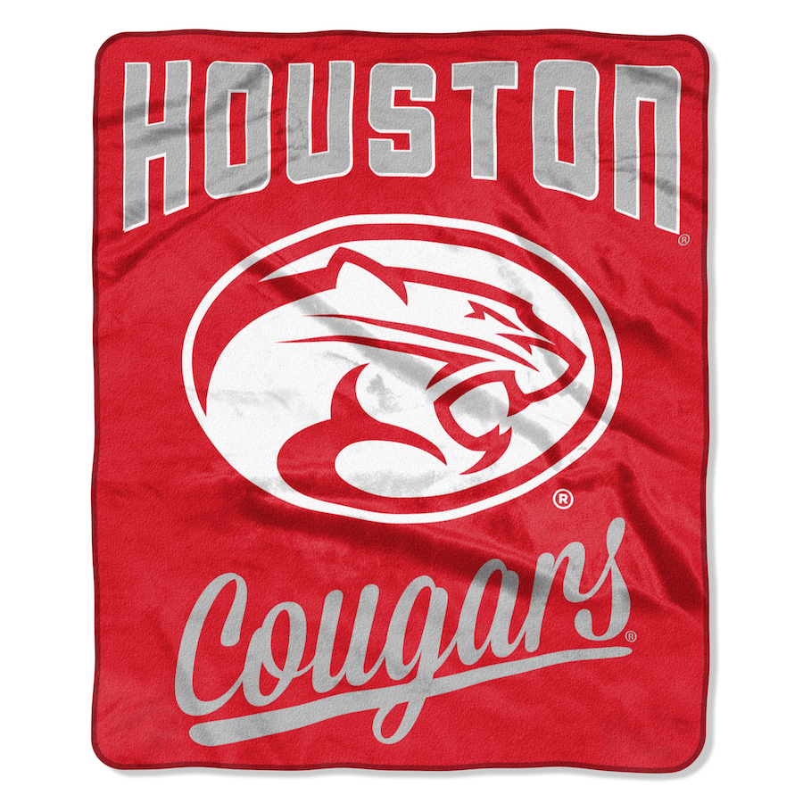 Houston Cougars Plush Fleece Raschel Blanket 50 x 60