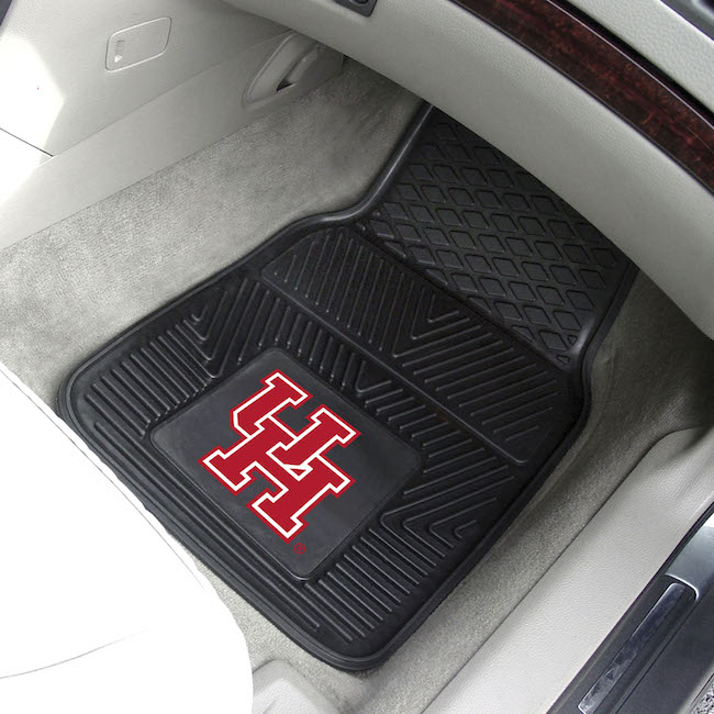 Houston Cougars Car Floor Mats 18 x 27 Heavy Duty Vinyl Pair