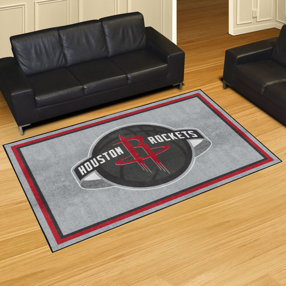 Houston Rockets 5x8 Area Rug - 2nd Logo