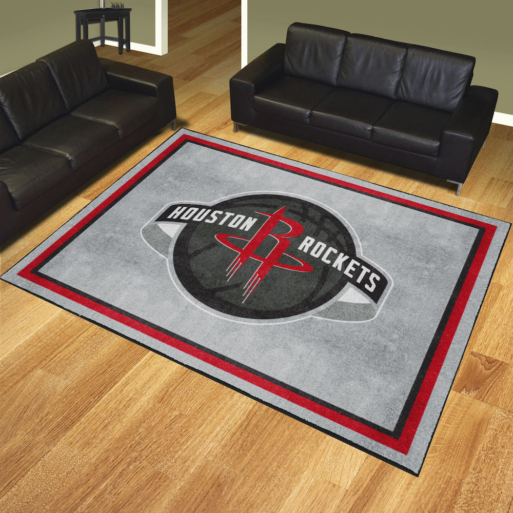 Houston Rockets Ultra Plush 8x10 Area Rug - 2nd Logo