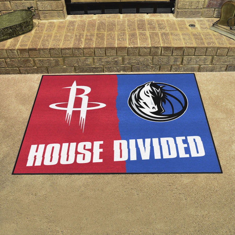 NBA House Divided Rivalry Rug Houston Rockets - Dallas Mavericks