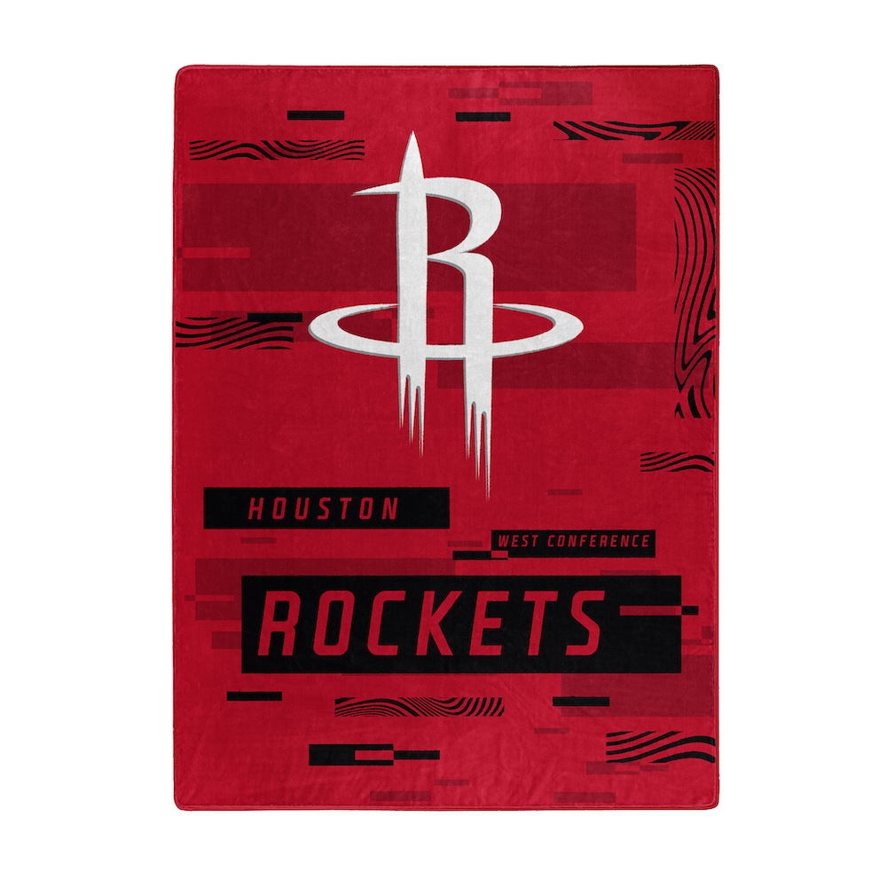 Houston Rockets Large Plush Fleece Raschel Blanket 60 x 80