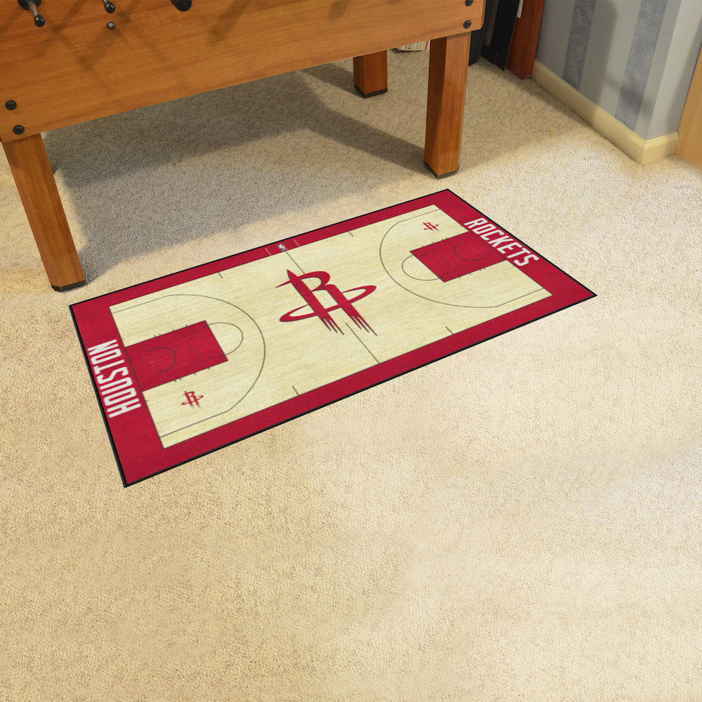 Houston Rockets 30 x 54 LARGE Basketball Court Carpet Runner