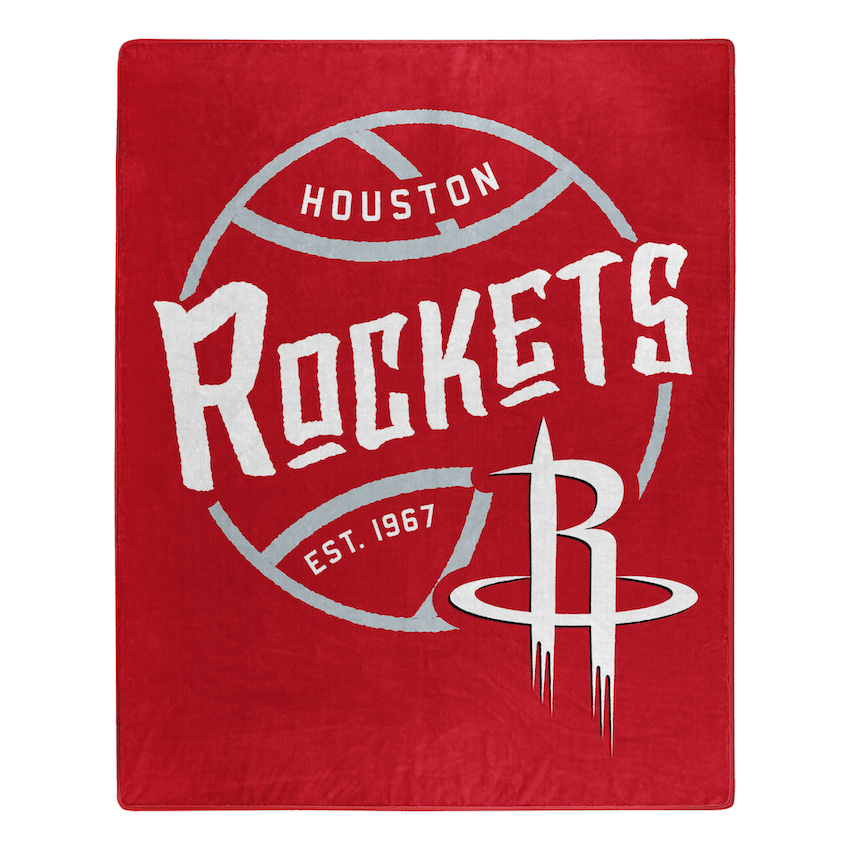 Houston Rockets Plush Fleece Raschel Blanket 50 x 60