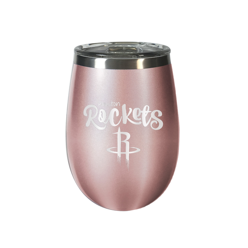 Houston Rockets 10 oz Rose Gold Wine Tumbler