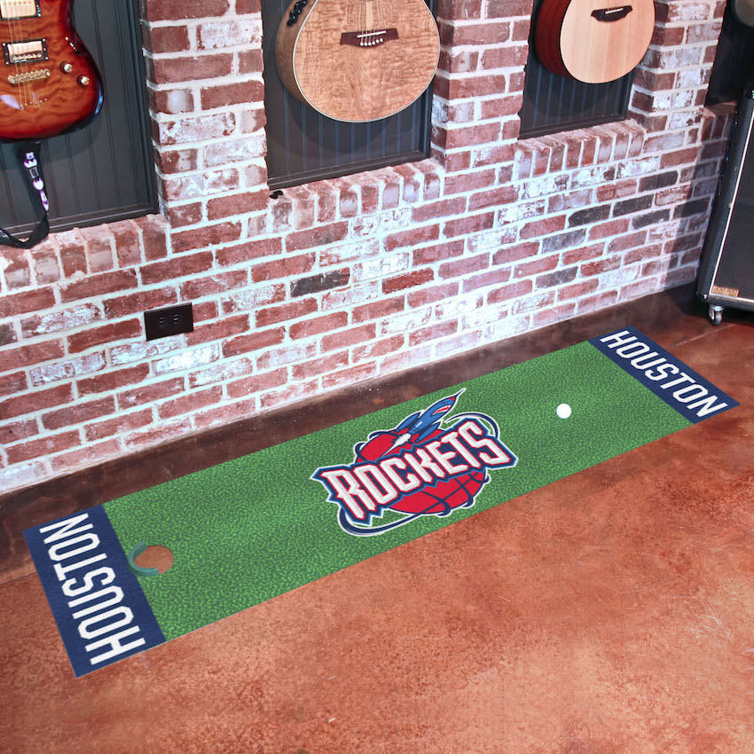 Houston Rockets Vintage 18 x 72 in Putting Green Mat with Throwback Logo