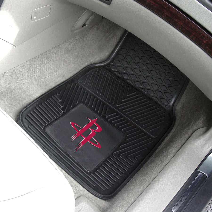 Houston Rockets Car Floor Mats 18 x 27 Heavy Duty Vinyl Pair