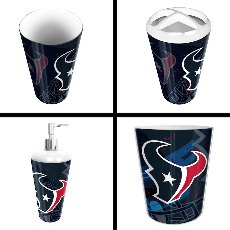 Houston Texans 4 Piece Bathroom Accessory Set