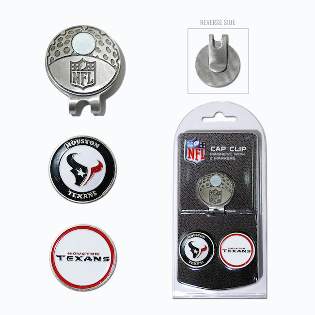 Houston Texans Hat Clip With 2 Ball Markers