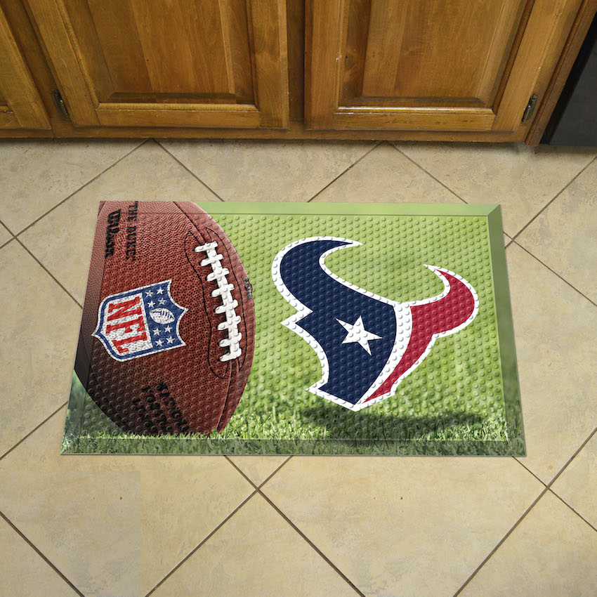 Houston Texans Ball Style SCRAPER Door Mat