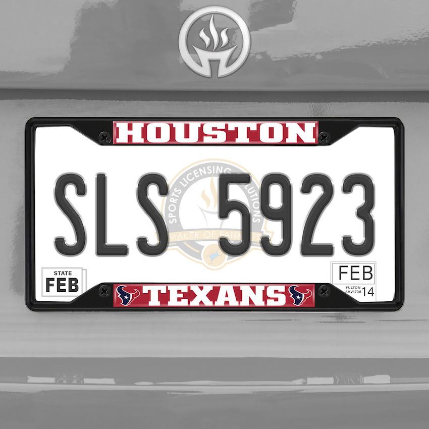 Houston Texans Black License Plate Frame