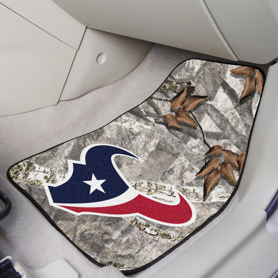 Houston Texans Camo Front 2 Piece Carpet Car Mat Set