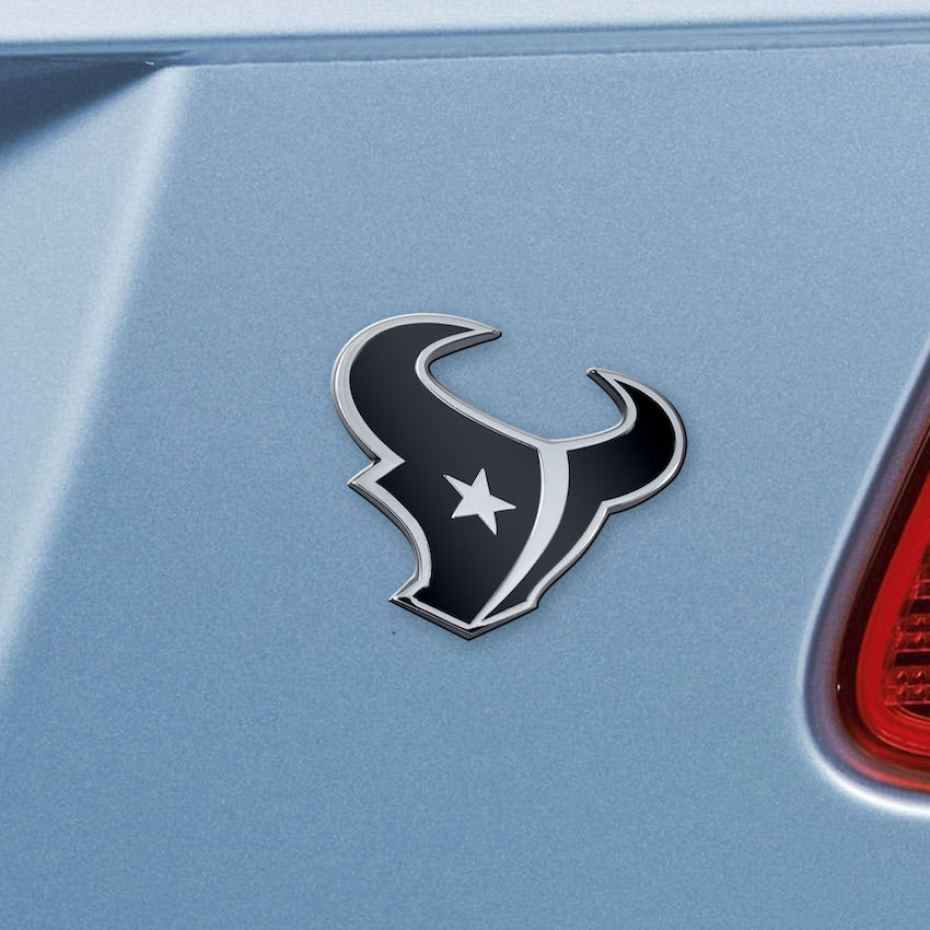 Houston Texans Chrome Metal Auto Emblem