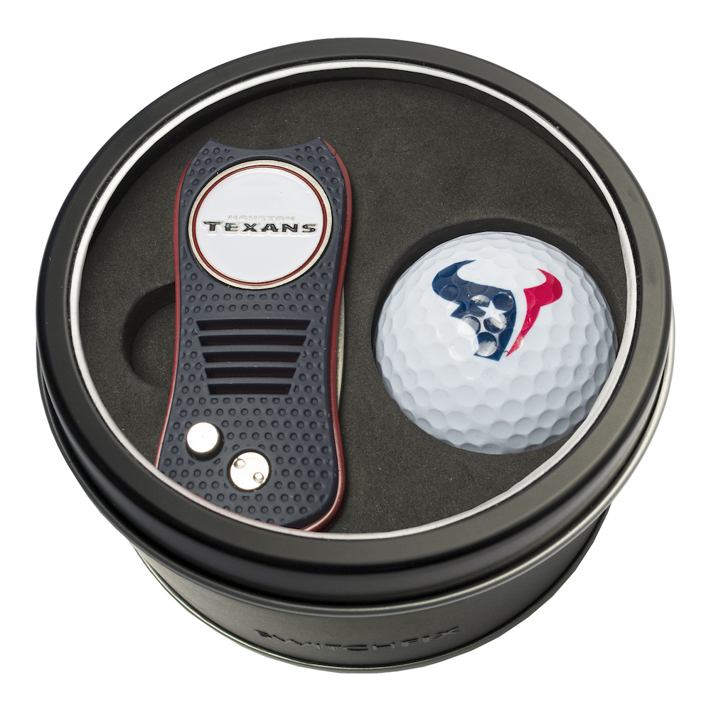 Houston Texans Switchblade Divot Tool and Golf Ball Gift Pack