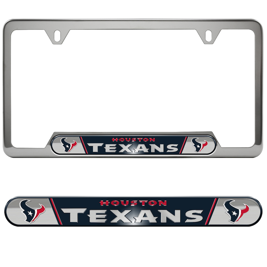 Houston Texans Embossed License Plate Frame