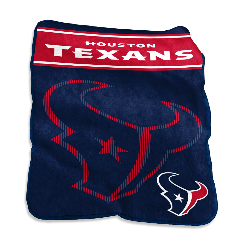Houston Texans LARGE Logo Raschel Blanket