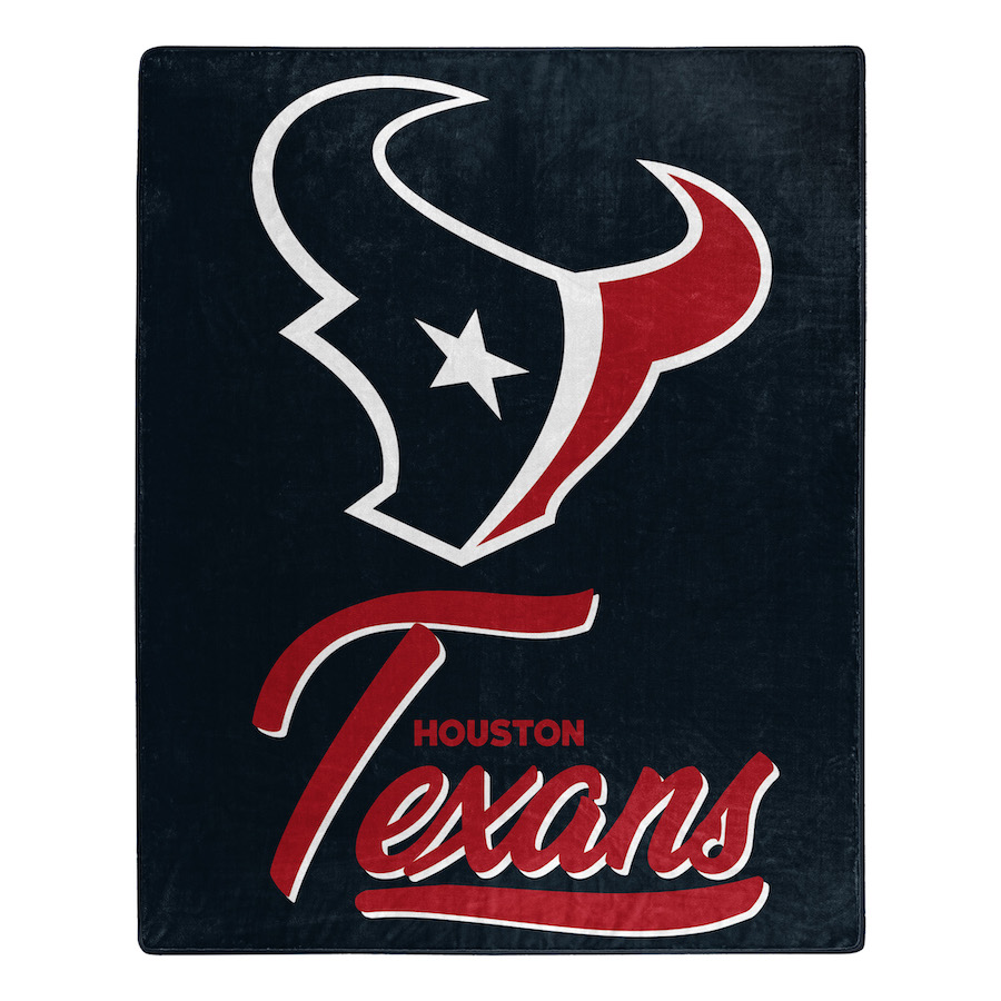 Houston Texans Plush Fleece Raschel Blanket 50 x 60