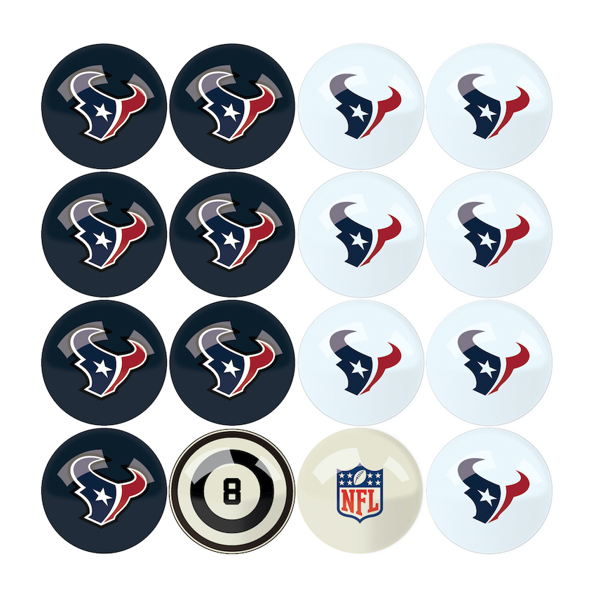 Houston Texans Billiard Ball Set with Numbers