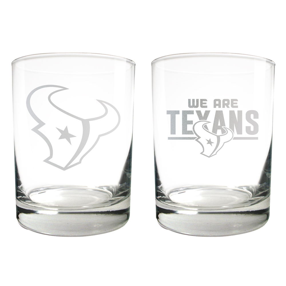 Houston Texans 2pc Rocks Glass Set