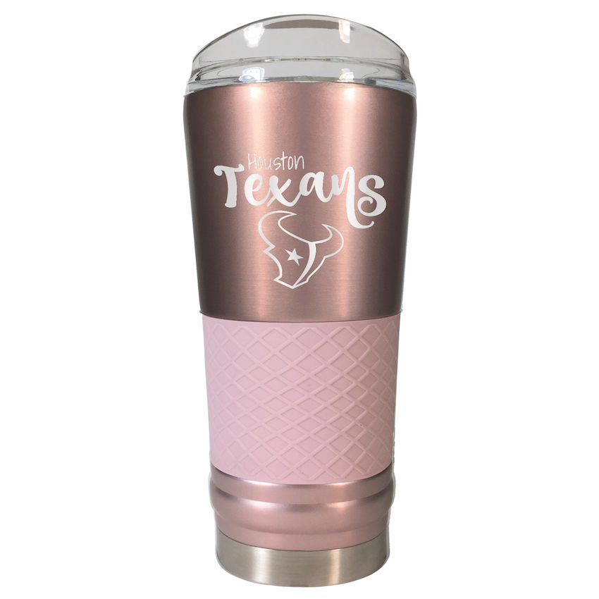 Houston Texans 24 oz Rose Gold Draft Travel Tumbler