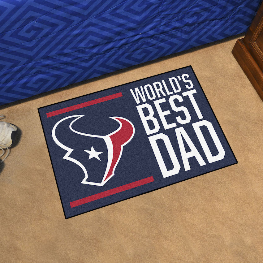 Houston Texans 20 x 30 WORLDS BEST DAD Floor Mat