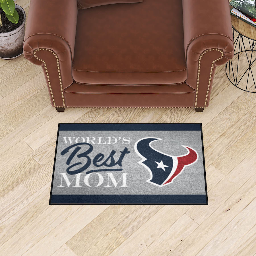 Houston Texans 20 x 30 WORLDS BEST MOM Floor Mat