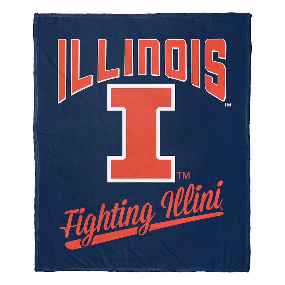 Illinois Fighting Illini ALUMNI Silk Touch Throw Blanket 50 x 60 inch