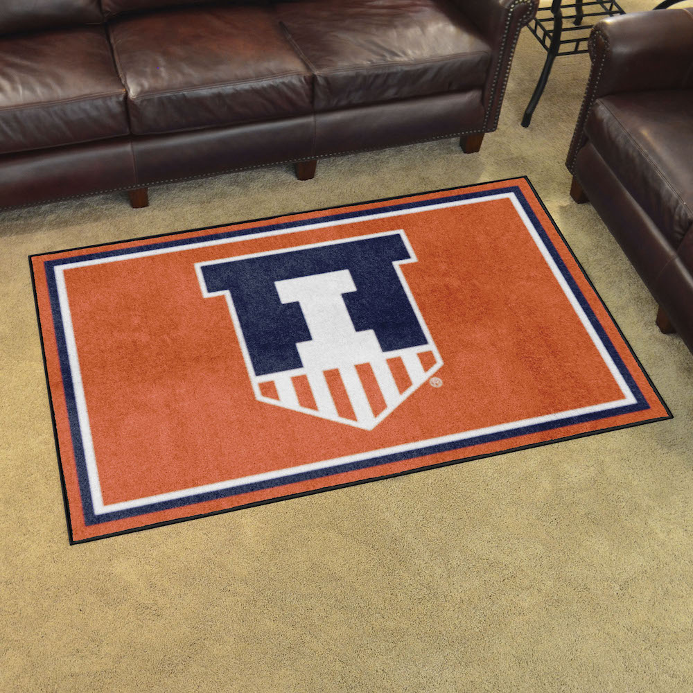 Illinois Fighting Illini 4x6 Area Rug - 2nd Logo