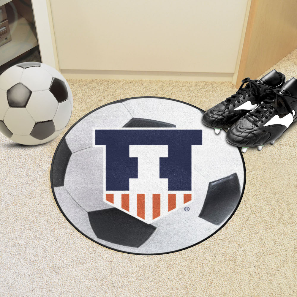 Illinois Fighting Illini SOCCER BALL Mat - 2nd Logo