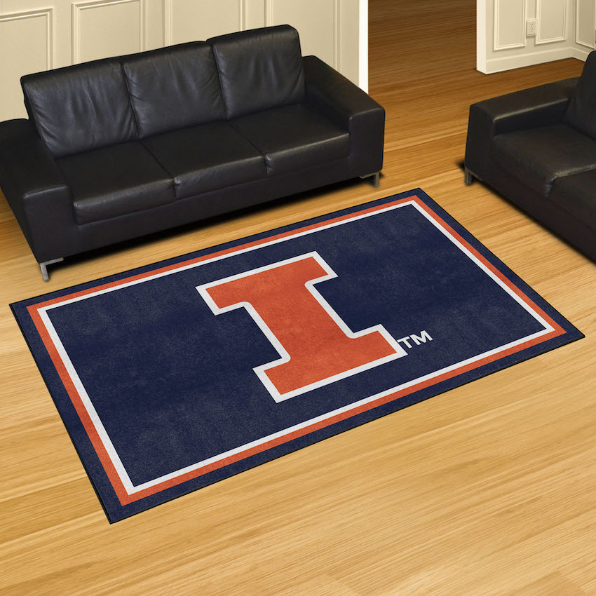 Illinois Fighting Illini 5x8 Area Rug