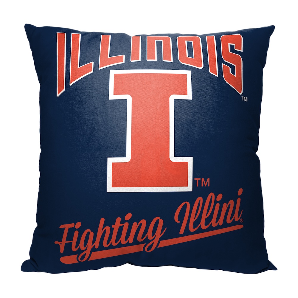 Illinois Fighting Illini ALUMNI Decorative Throw Pillow 18 x 18 inch